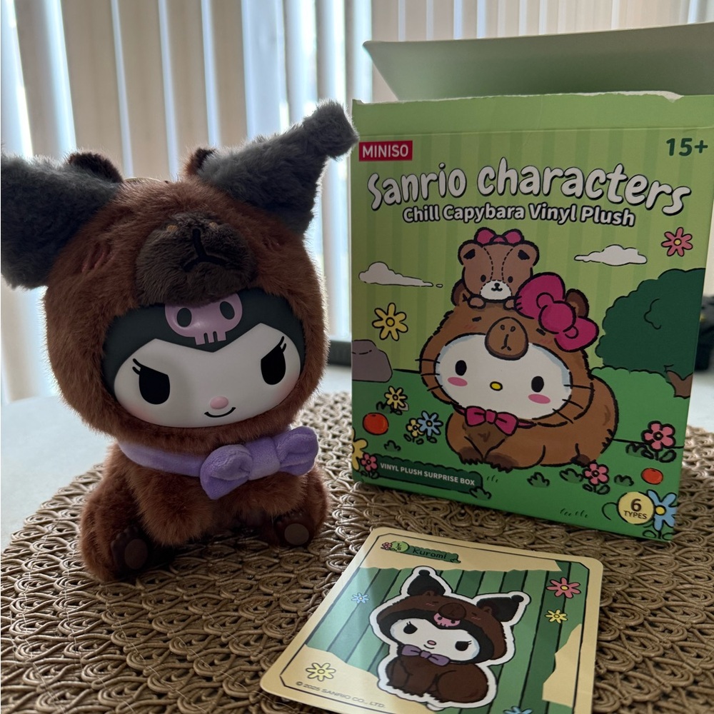 MINISO Sanrio Characters Chill Capybara Vinyl Plush - Kuromi